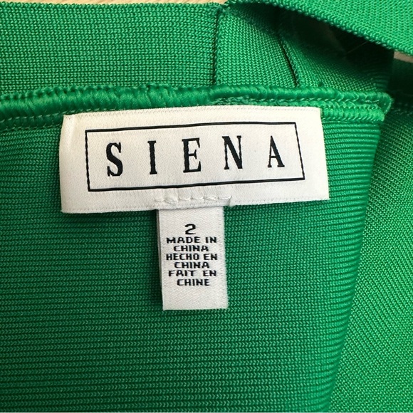 NWT SIENA Emerald Green Banded Mini Dress - Picture 3 of 10